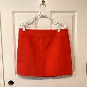 J. Crew Coral Orange Mini Skirt Sz 12